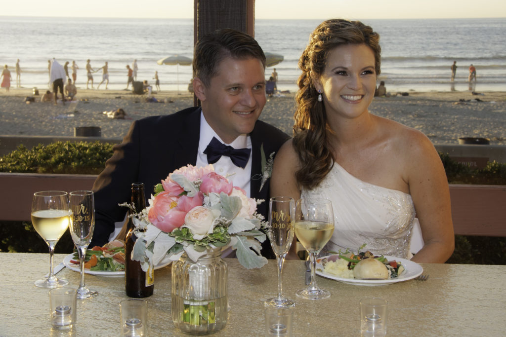 bride and groom, beach wedding venue