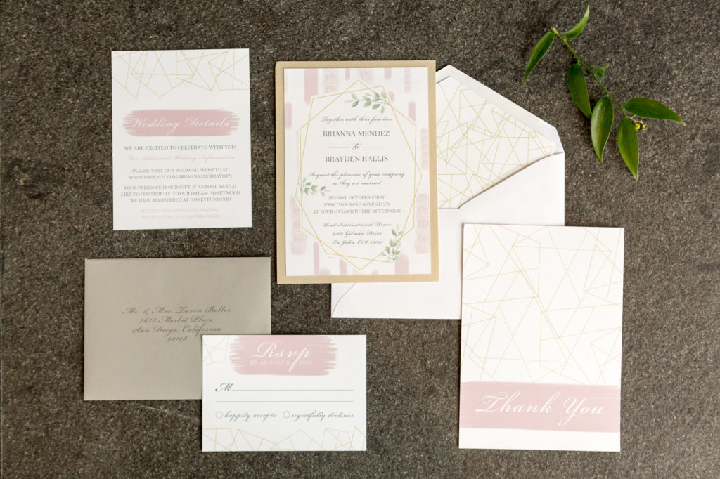 wedding invitation, geometric wedding invitation