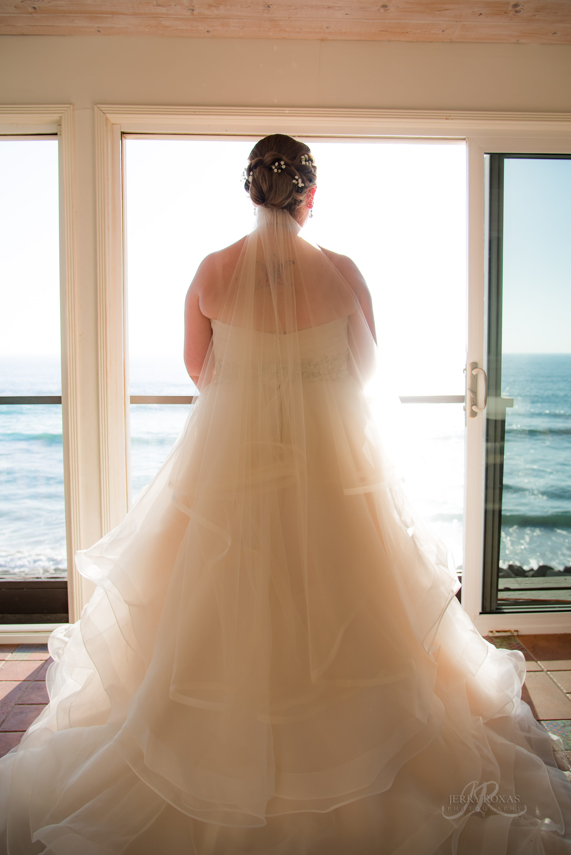 bride reflecting the day