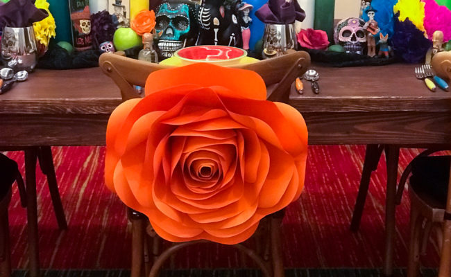 day of the dead table with chair-2